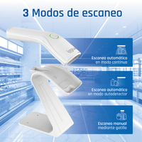 iggual Lector código barras 2D USB botón blanco IGG320518