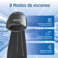 iggual Lector código barras 2D USB botón soporte IGG320136