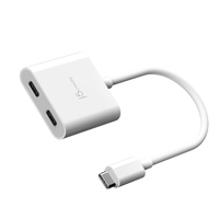 J5CREATE USB-C TO DUAL USB-C WITH VIDEO CABLOR POWER DELIVERY JCA164-N