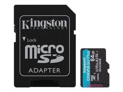 KINGSTON  Canvas Go! Plus - tarjeta de memoria flash - 64 GB - microSDXC UHS-ISDCG3/64GB