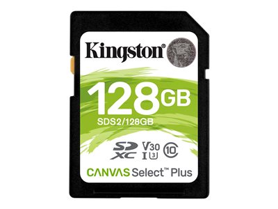  KINGSTON  Canvas Select Plus - tarjeta de memoria flash - 128 GB - SDXC UHS-ISDS2/128GB