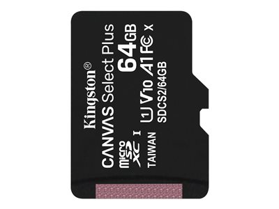  KINGSTON  Canvas Select Plus - tarjeta de memoria flash - 64 GB - microSDXC UHS-ISDCS2/64GBSP