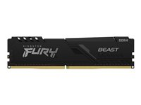 Kingston FURY Beast - DDR4 - kit - 16 GB: 2 x 8 GB - DIMM de 288 contactos - 3200 MHz / PC4-25600 - sin búfer KF432C16BBK2/16