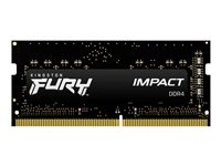 Kingston FURY Impact - DDR4 - kit - 16 GB: 2 x 8 GB - SO-DIMM de 260 contactos - 3200 MHz / PC4-25600 - sin búfer KF432S20IBK2/16
