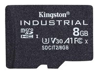 Kingston Industrial - tarjeta de memoria flash - 8 GB - microSDHC UHS-I SDCIT2/8GBSP