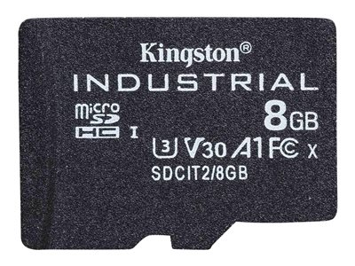 KINGSTON  Industrial - tarjeta de memoria flash - 8 GB - microSDHC UHS-ISDCIT2/8GBSP