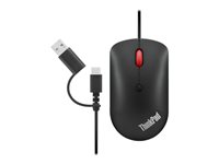 Lenovo ThinkPad Compact - ratón - USB, USB-C - negro azabache