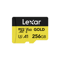 Lexar 256GB GOLD MICROSDXC UHS-IICARDCARD280MB/S READ 180MB/S WRITE C10 A LMSGOLD256G-BNNNG