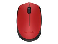 Logitech M171 - ratón - 2.4 GHz - negro, rojo 910-004641