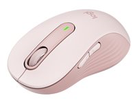 Logitech Signature M650 L - ratón - tamaño grande - Bluetooth, 2.4 GHz - rosa 910-006237