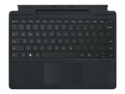  MICROSOFT  Surface Pro Signature Keyboard - teclado - con panel táctil, acelerómetro, bandeja de carga y almacenamiento Surface Slim Pen 2 - QWERTY - español - negro8XB-00012