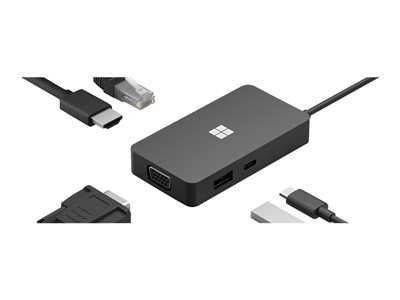  MICROSOFT  USB-C Travel Hub - estación de conexión - USB-C - VGA, HDMI - GigE1E4-00003