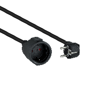Nanocable Cable Alim. Alargador schuko negro 2 M 10.22.0602-BK