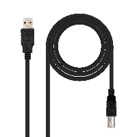 Nanocable Cable USB 2.0 Tipo A - B Negro 4.5M 10.01.0105-BK