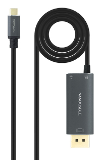 Nanocable Cable USB-C/M-DP/M+USB-C/H PD 1.8M 10.15.5012