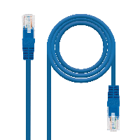 Nanocable Latiguillo Categoria 5 UTP 0,5 M Azul 10.20.0100-BL
