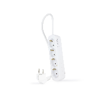 Nanocable Regleta de Enchufes 4 Tomas 1.4 m Blanco 10.37.0004-NS
