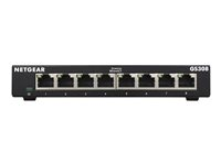 NETGEAR GS308v3 - conmutador - 8 puertos - sin gestionar GS308-300PES