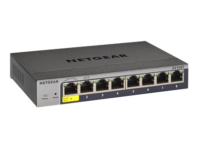  NETGEAR  Smart GS108Tv3 - conmutador - 8 puertos - inteligenteGS108T-300PES