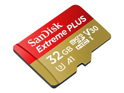  SANDISK  Extreme PLUS - tarjeta de memoria flash - 32 GB - microSDHC UHS-ISDSQXBG-032G-GN6MA