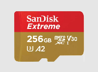 SanDisk Extreme - tarjeta de memoria flash - 256 GB - microSDXC UHS-I SDSQXAV-256G-GN6MA