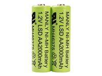 Socket batería - 2 x tipo AA - NiMH