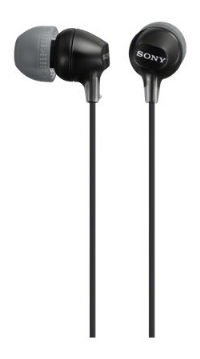 SONY Auriculares Intrauditivos Sony MDR-EX15AP/ con Micrófono/ Jack 3.5/ Negros MDREX15LPI