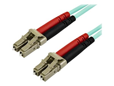 STARTECH.COM  10 m OM4 LC to LC Multimode Duplex Fiber Optic Patch Cable- Aqua - 50/125 - Fiber Optic Cable - 40/100Gb - LSZH (450FBLCLC10) - cable de450FBLCLC10