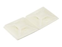 StarTech.com 100 Pack Cable Tie Mounts with Adhesive Tape for 0.18 in. (4.6 mm) Wide Ties, Nylon/Plastic Zip Tie Mounts, Electrical/Network Cable Wrap Mounts / 94V-2 Fire & UL Rated TAA - Nylon 66 Zip Tie Mount (CBMCTM2) - montaje de cincha para cable - Conforme a la TAA