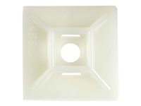StarTech.com 100 Pack Cable Tie Mounts with Adhesive Tape for 0.21 in. (5.5 mm) Wide Ties, Nylon/Plastic Zip Tie Mounts, Electrical/Network Cable Wrap Mounts / 94V-2 Fire & UL Rated TAA - Nylon 66 Zip Tie Mount (CBMCTM3) - montaje de cincha para cable - Conforme a la TAA
