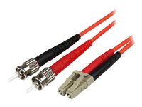StarTech.com 10m Fiber Optic Cable - Multimode Duplex 50/125 - LSZH - LC/ST - OM2 - LC to ST Fiber Patch Cable - cable de interconexión - 10 m - naranja