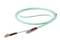 StarTech.com 15 m OM4 LC to LC Multimode Duplex Fiber Optic Patch Cable- Aqua - 50/125 - Fiber Optic Cable - 40/100Gb - LSZH (450FBLCLC15) - cable de interconexión - 15 m - agua