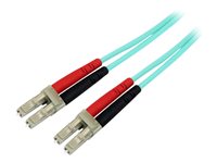 StarTech.com 15m OM3 LC to LC Multimode Duplex Fiber Optic Patch Cable - Aqua - 50/125 - LSZH Fiber Optic Cable - 10Gb (A50FBLCLC15) - cable de interconexión - 15 m - agua