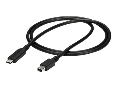  STARTECH.COM  1m / 3.3ft USB-C to Mini DisplayPort Cable - 4K 60Hz - Black - USB 3.1 Type C to mDP Adapter (CDP2MDPMM1MB) - cable DisplayPort - 24 pinCDP2MDPMM1MB