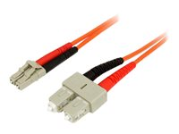 StarTech.com 1m Fiber Optic Cable - Multimode Duplex 50/125 - LSZH - LC/SC - OM2 - LC to SC Fiber Patch Cable (50FIBLCSC1) - cable de red - 1 m 50FIBLCSC1