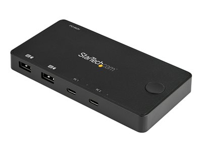  STARTECH.COM  2 Port USB C KVM Switch, 4K 60Hz HDMI, Compact Dual Port UHD USB Type C Desktop Mini KVM Switch with USB C Cables, Bus Powered, MacBook iSV211HDUC