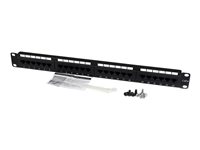 StarTech.com 24 Port 1U Rackmount Cat 6 110 Patch Panel - 24 port Network Patch Panel - RJ45 Ethernet 110 type Rack Mount Patch Panel 1U (C6PANEL24) - tablero de conexiones - 1U