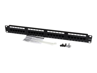  STARTECH.COM  24 Port 1U Rackmount Cat 6 110 Patch Panel - 24 port Network Patch Panel - RJ45 Ethernet 110 type Rack Mount Patch Panel 1U (C6PANEL24) - tablero de conexiones - 1UC6PANEL24