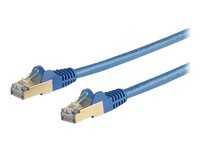 StarTech.com 2m CAT6A Ethernet Cable, 10 Gigabit Shielded Snagless RJ45 100W PoE Patch Cord, CAT 6A 10GbE STP Network Cable w/Strain Relief, Blue, Fluke Tested/UL Certified Wiring/TIA - Category 6A - 26AWG (6ASPAT2MBL) - cable de interconexión - 2 m - azul