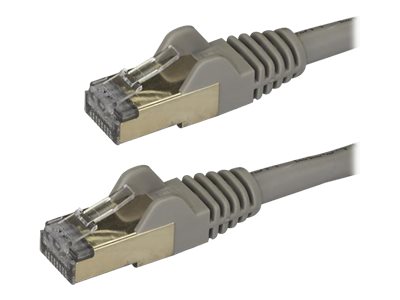  STARTECH.COM  2m CAT6A Ethernet Cable, 10 Gigabit Shielded Snagless RJ45 100W PoE Patch Cord, CAT 6A 10GbE STP Network Cable w/Strain Relief, Grey, Flu6ASPAT2MGR