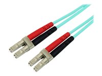 StarTech.com 2m Fiber Optic Cable - 10 Gb Aqua - Multimode Duplex 50/125 - LSZH - LC/LC - OM3 - LC to LC Fiber Patch Cable - cable de interconexión - 2 m - agua