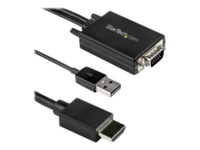  STARTECH.COM  2m VGA to HDMI Converter Cable with USB Audio Support & Power, Analog to Digital Video Adapter Cable to connect a VGA PC to HDMI Display,VGA2HDMM2M