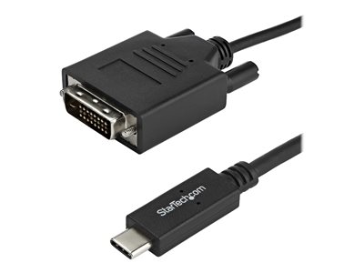  STARTECH.COM  3.3 ft / 1 m USB-C to DVI Cable - USB Type-C Video Adapter Cable - 1920 x 1200 - Black (CDP2DVIMM1MB) - cable USB / DVI - 24 pin USB-C aCDP2DVIMM1MB