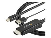 StarTech.com 3ft (1m) HDMI to Mini DisplayPort Cable 4K 30Hz, Active HDMI to mDP Adapter Converter Cable with Audio, USB Powered, Mac & Windows, HDMI Male to mDP Male Video Adapter Cable - HDMI to mDP Converter (HD2MDPMM1M) - cable de audio / vídeo - DisplayPort / HDMI - 1 m