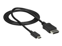 StarTech.com 3ft/1m USB C to DisplayPort 1.2 Cable 4K 60Hz, USB-C to DisplayPort Adapter Cable HBR2, USB Type-C DP Alt Mode to DP Monitor Video Cable, Compatible with Thunderbolt 3, Black - USB-C Male to DP Male (CDP2DPMM1MB) - cable DisplayPort - USB-C a DisplayPort - 1 m