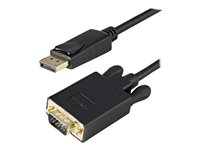 StarTech.com 3ft DisplayPort to VGA Adapter Cable - 1920x1200 - Active DisplayPort (DP) Computer or Laptop to VGA Monitor or TV Display (DP2VGAMM3B) - cable adaptador de vídeo - DisplayPort a HD-15 (VGA) - 1 m