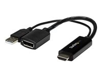 StarTech.com 4K 30Hz HDMI to DisplayPort Video Adapter w/ USB Power - 6 in - HDMI 1.4 (Male) to DP 1.2 (Female) Active Monitor Converter (HD2DP) - cable adaptador - DisplayPort / HDMI - 25.5 cm