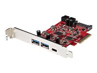 StarTech.com 5-Port USB PCIe Card, 10Gbps USB 3.1 Gen 2 PCIe Card w/ 1x USB-C & 2x USB-A, 1x 2 Port IDC (Internal 5Gbps USB Header Expansion), USB C PCIe Card, PCI Express USB Controller - Windows/macOS/Linux (PEXUSB312A1C1H) - adaptador USB - PCIe 3.0 x4 - USB-C 3.1 Gen 2 x 2 + USB-C 3.2 Gen 2 x 1