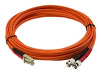 StarTech.com 5m Fiber Optic Cable - Multimode Duplex 50/125 - LSZH - LC/ST - OM2 - LC to ST Fiber Patch Cable - cable de interconexión - 5 m - naranja