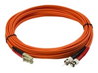 StarTech.com 5m Fiber Optic Cable - Multimode Duplex 50/125 - LSZH - LC/ST - OM2 - LC to ST Fiber Patch Cable - cable de interconexión - 5 m - naranja